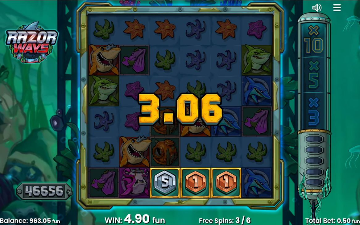Free Spins med Total Multiplier och startrutnät